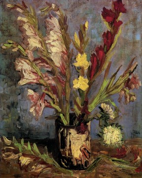 フラワーズ Painting - グラジオラスの花瓶 フィンセント・ファン・ゴッホ 印象派の花